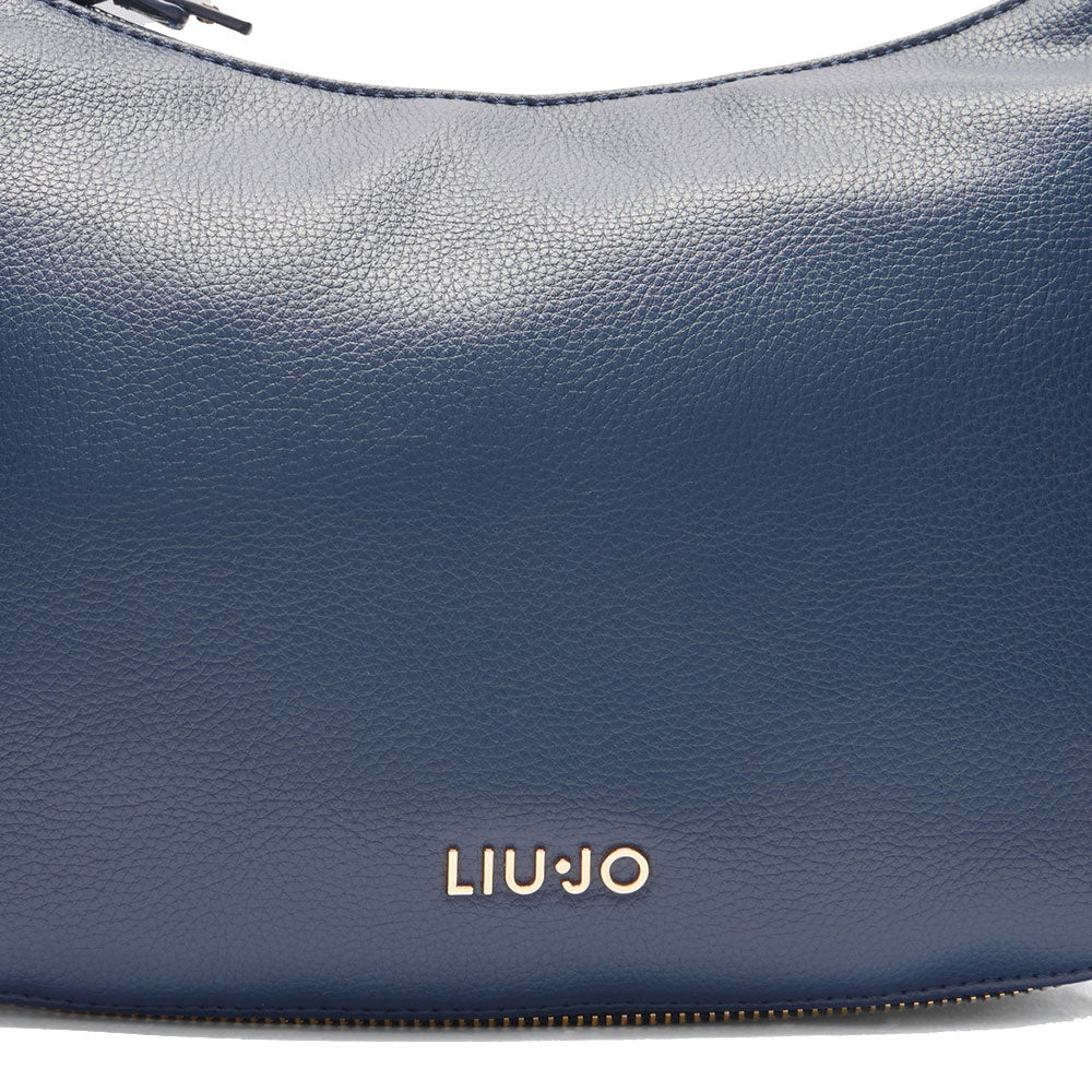 LIU JO Better Medium Hobo Bag mit Schultergurt in Trommeleffekt Blau