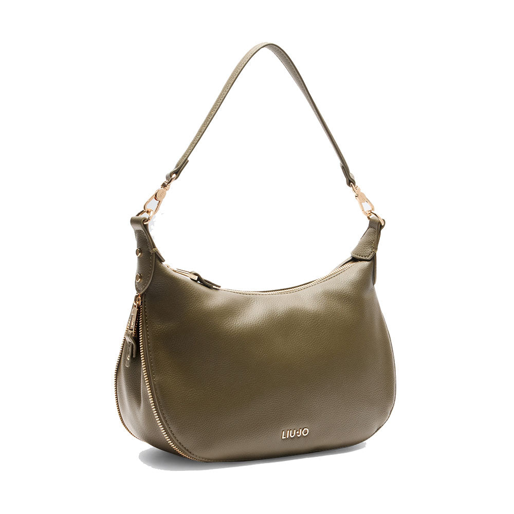 LIU JO Better Hobo-Tasche, mittelgroß, mit Schultergurt, Armeegrün-Effekt