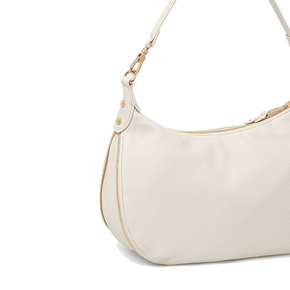 LIU JO Better Medium Hobo Bag mit Schultergurt in cremefarbenem Trommeleffekt