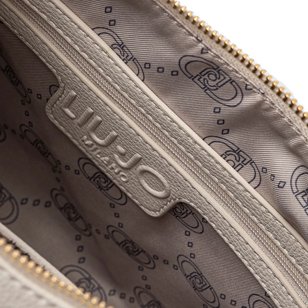 LIU JO Better Medium Hobo Bag mit Schultergurt in cremefarbenem Trommeleffekt