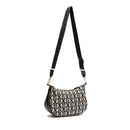 Hobo Bag Media con Tracolla LIU JO in Tessuto Jacquard con Logo All Over Nero