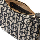 LIU JO Mittlere Hobo-Tasche 
Damentasche mit Schultergurt aus Jacquard-Stoff mit Allover-Logo Schwarz