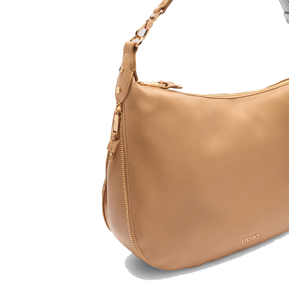 Hobo Bag Large con Tracolla LIU JO Better effetto Bottalato color Cammello