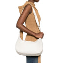 LIU JO Better Hobo Bag Large mit Schultergurt in cremefarbener Trommeloptik