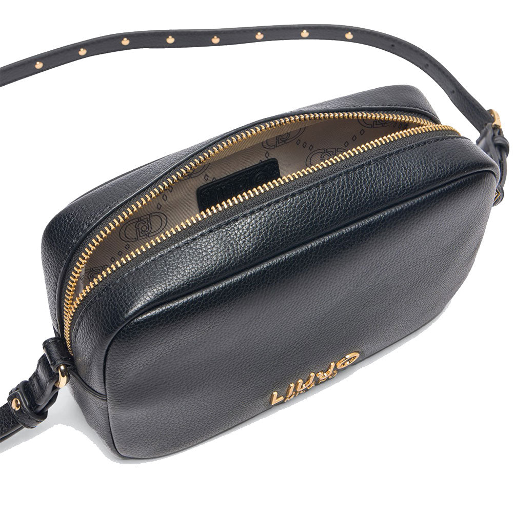 LIU JO Better Schultertasche Kameratasche Schwarz Trommeleffekt