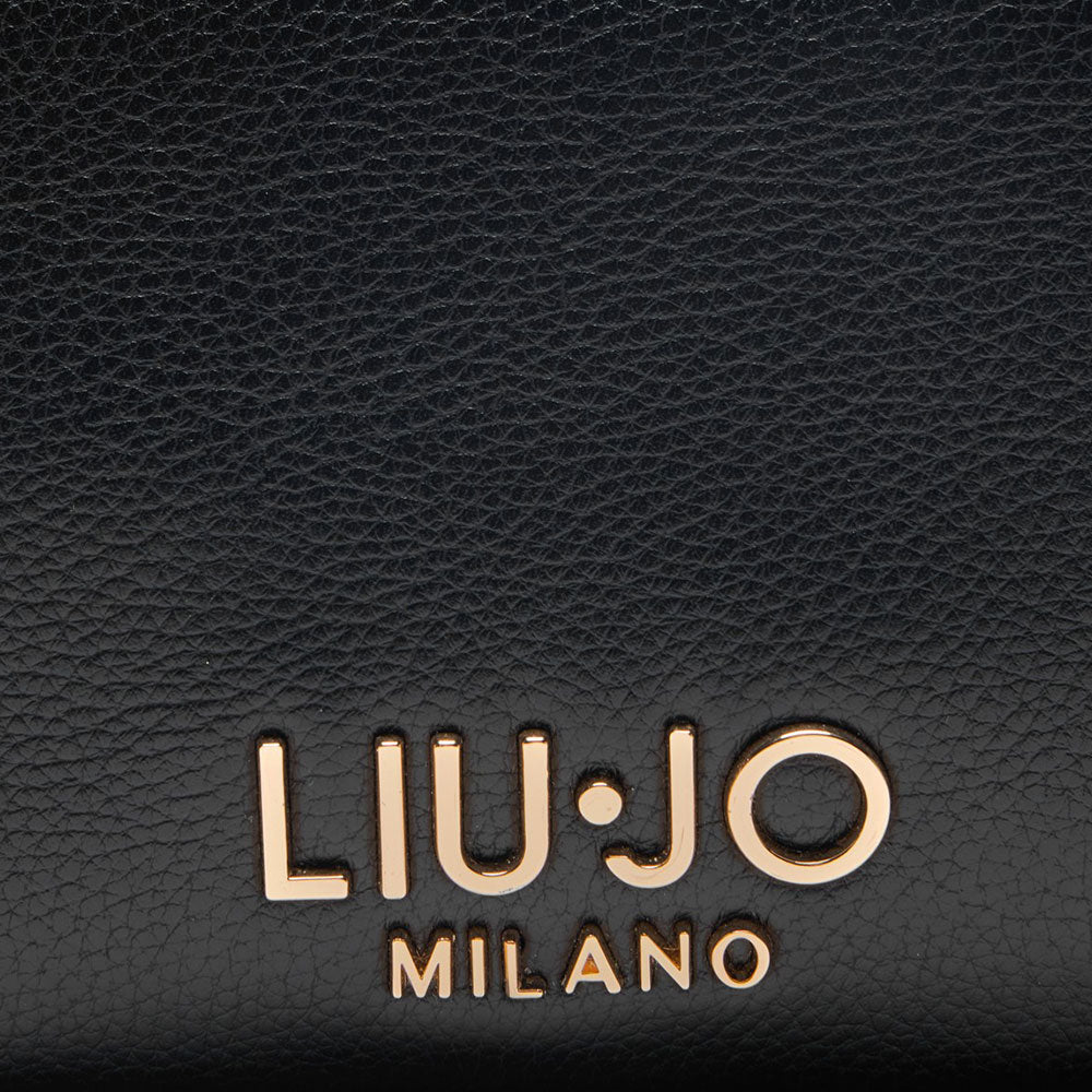 LIU JO Better Schultertasche Kameratasche Schwarz Trommeleffekt