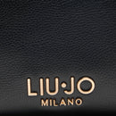 LIU JO Better Schultertasche Kameratasche Schwarz Trommeleffekt