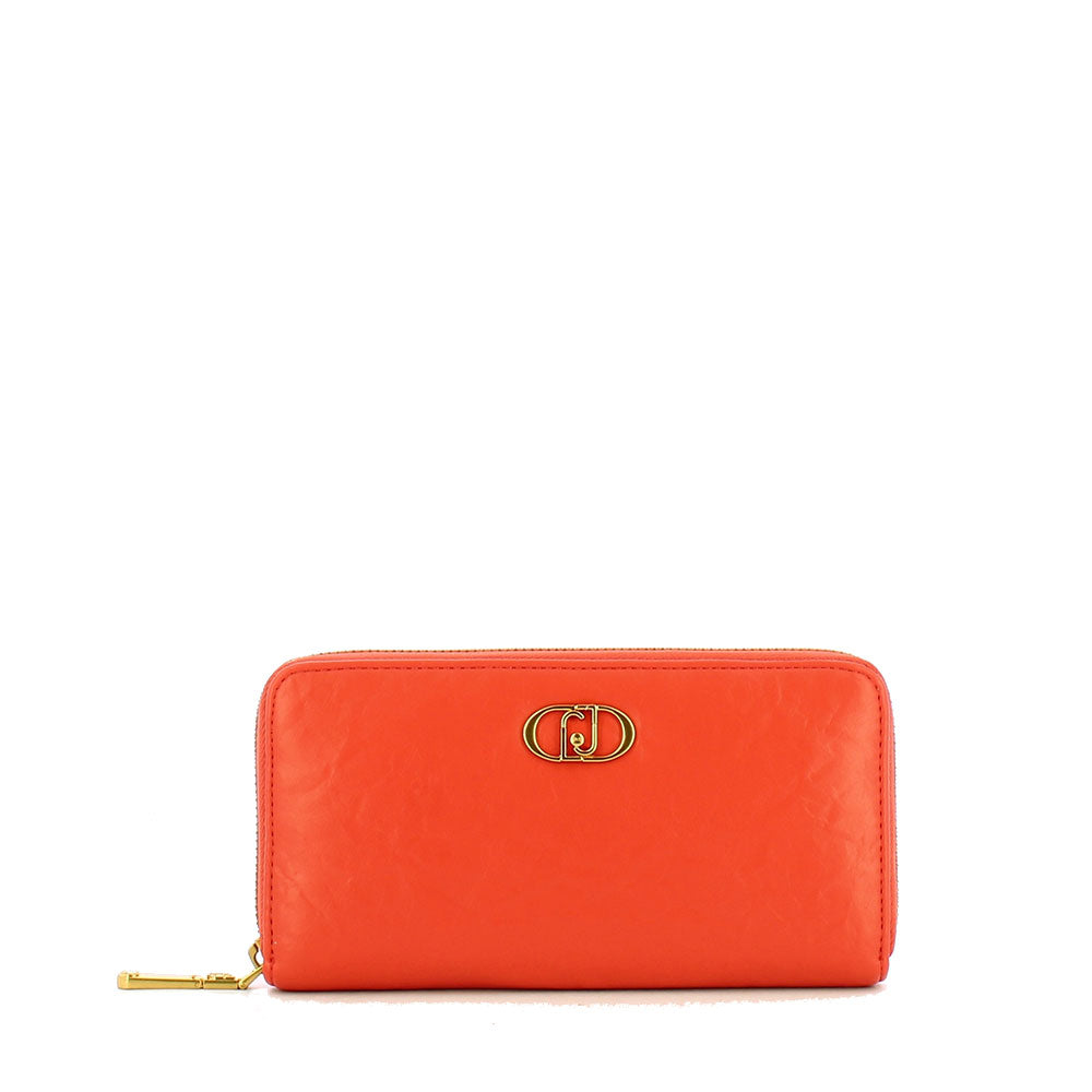 Portafoglio Donna Zip Around LIU JO Better La Puffy Arancione