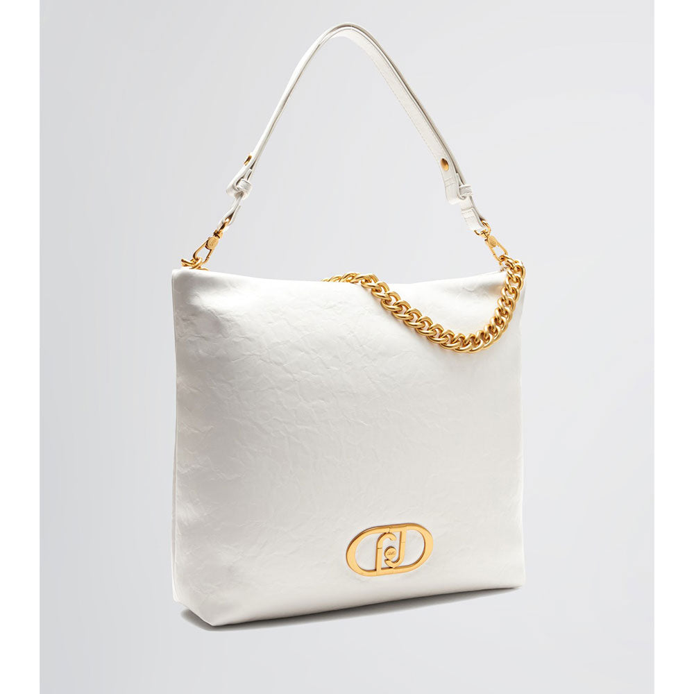 LIU JO Better Schultertasche La Puffy Off White Line