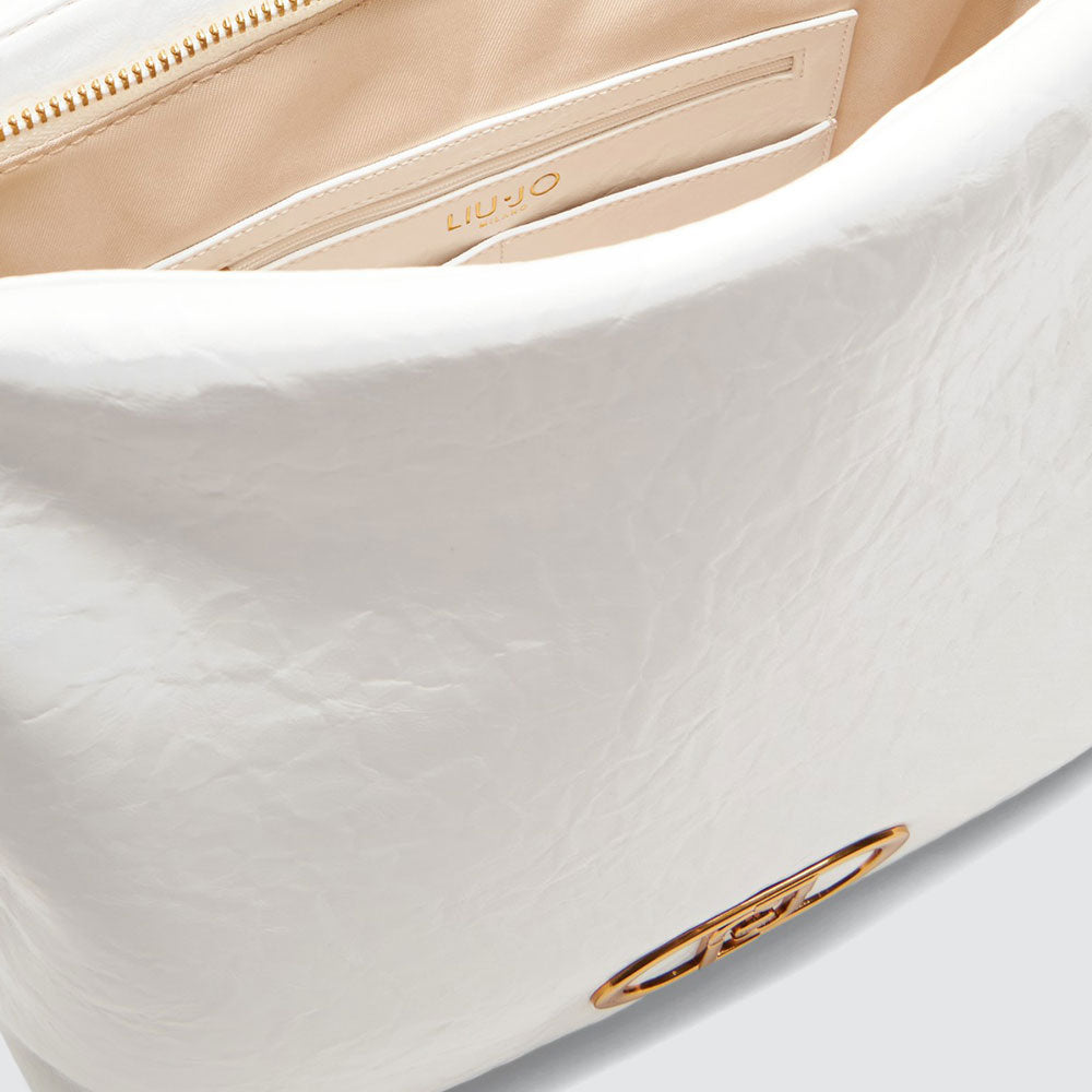 LIU JO Better Schultertasche La Puffy Off White Line