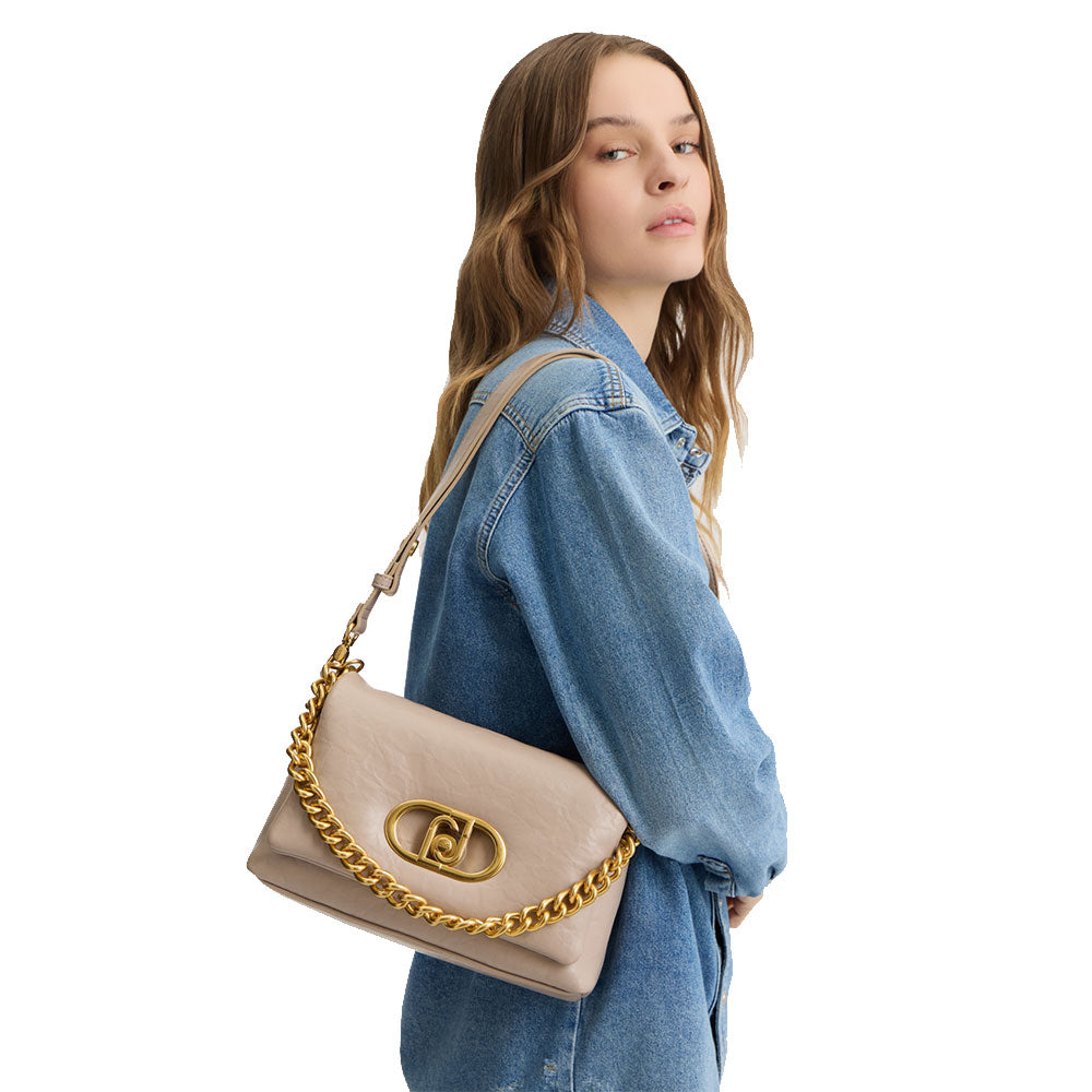 Borsa Media a Spalla con Pattina LIU JO Better linea La Puffy Dark Sand