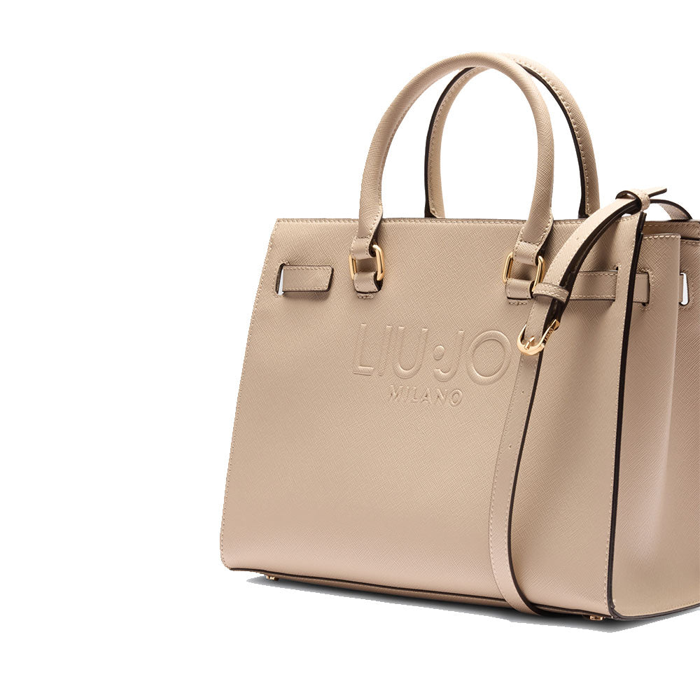 LIU JO 
Shopping Bag mit geprägtem Logo in Beige