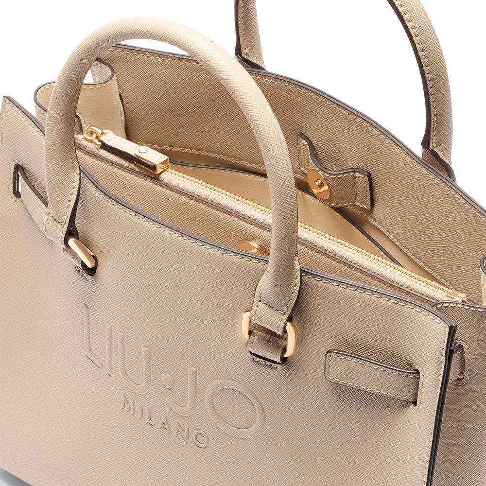 LIU JO 
Shopping Bag mit geprägtem Logo in Beige