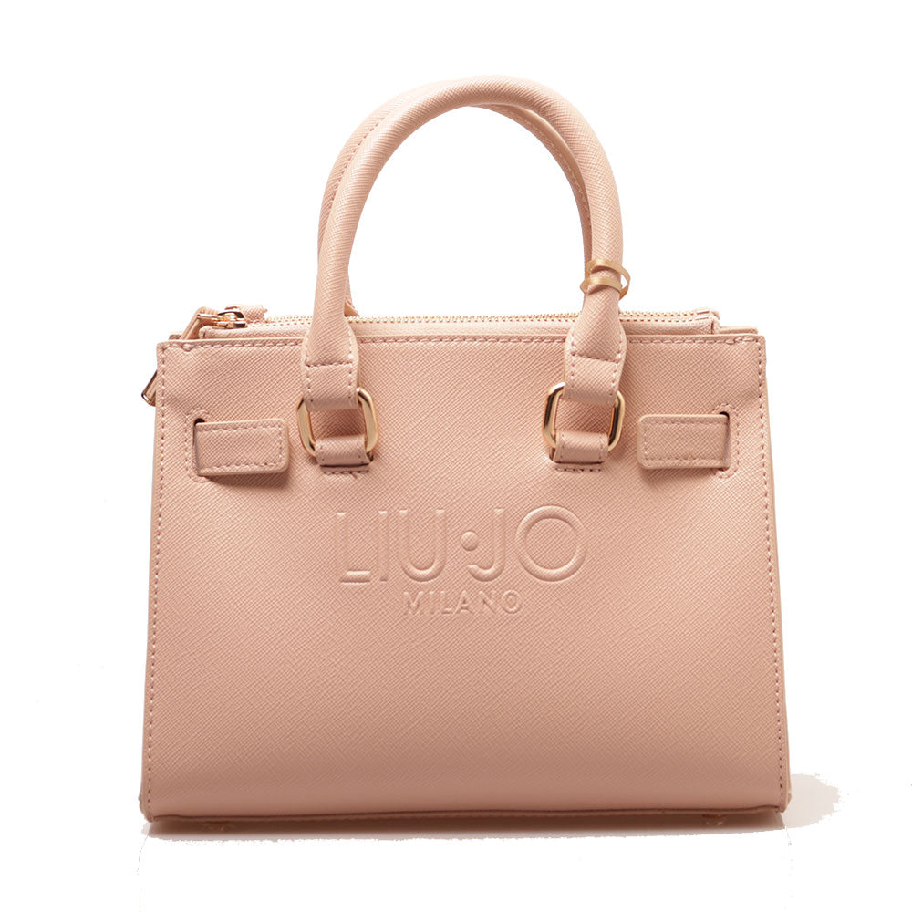Borsa Donna a Mano LIU JO con Logo in Rilievo Rosa Cipria