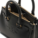 Borsa Donna a Mano LIU JO con Logo in Rilievo Nero