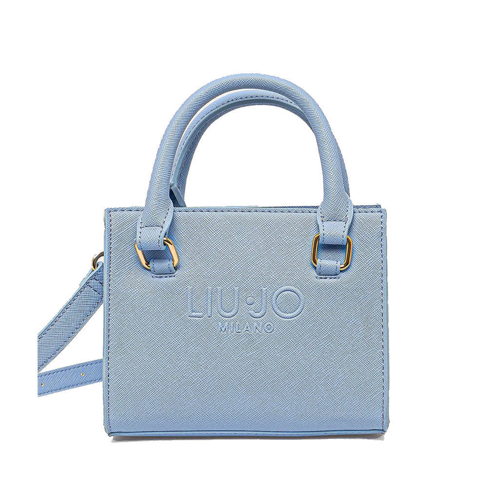 Borsa Donna a Mano Mini LIU JO con Logo in Rilievo color Cielo