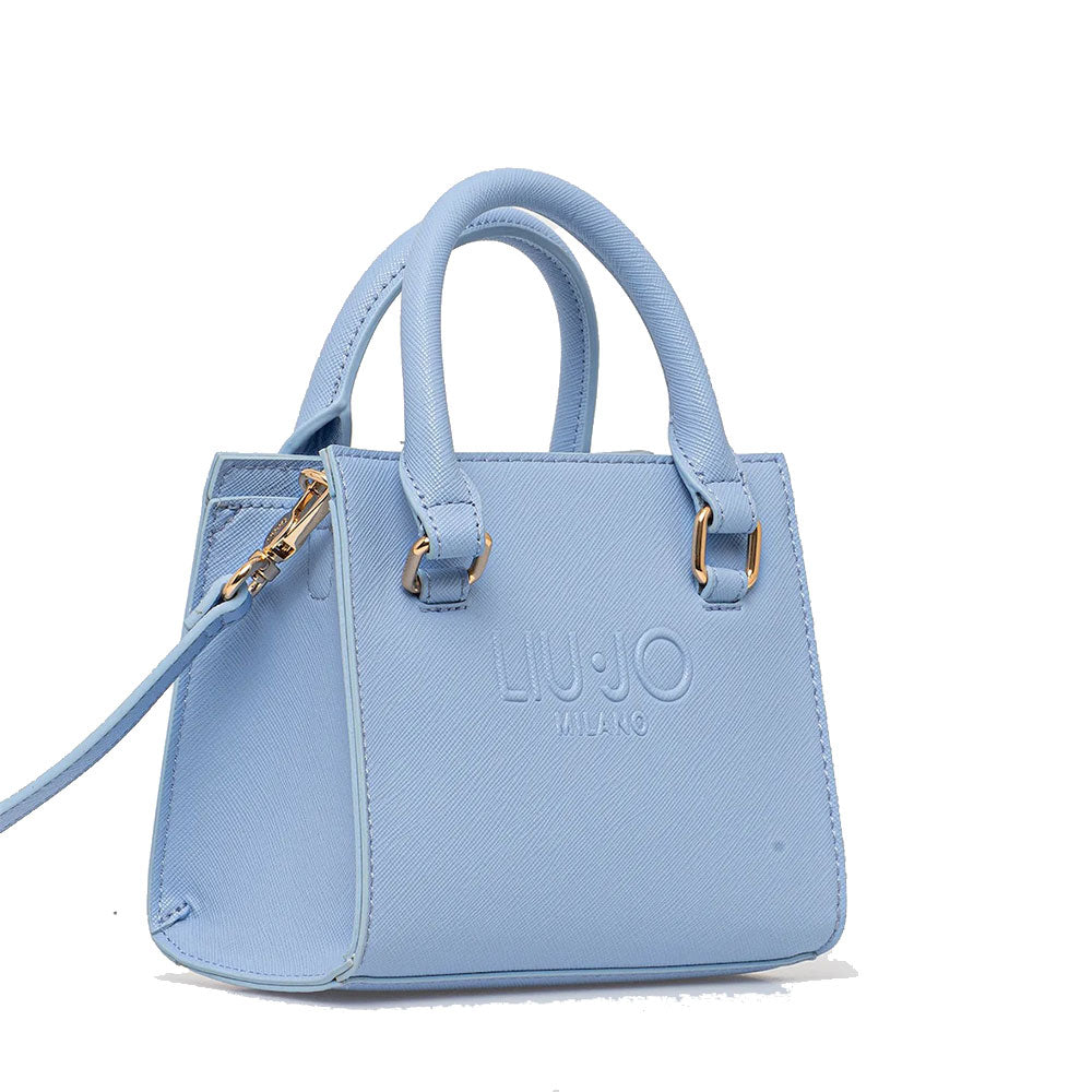 Borsa Donna a Mano Mini LIU JO con Logo in Rilievo color Cielo