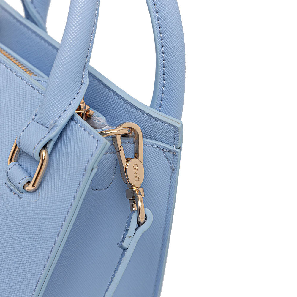 Borsa Donna a Mano Mini LIU JO con Logo in Rilievo color Cielo