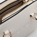 Borsa Donna a Mano Mini LIU JO con Logo in Rilievo Off White