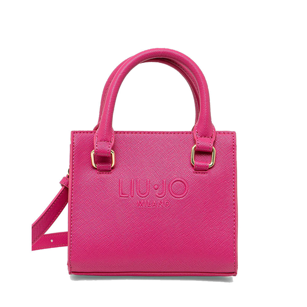 Borsa Donna a Mano Mini LIU JO con Logo in Rilievo Dark Pink