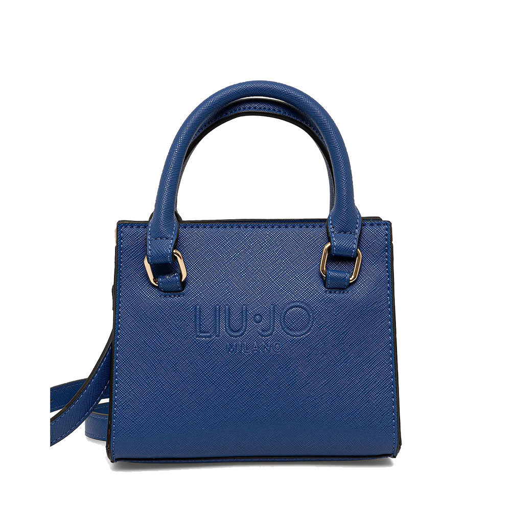 Borsa Donna a Mano Mini LIU JO con Logo in Rilievo Dust Blue