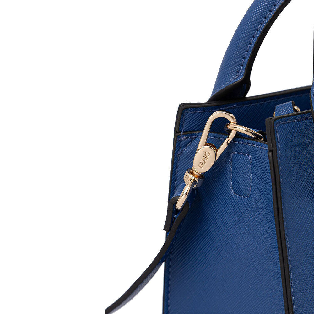 Borsa Donna a Mano Mini LIU JO con Logo in Rilievo Dust Blue