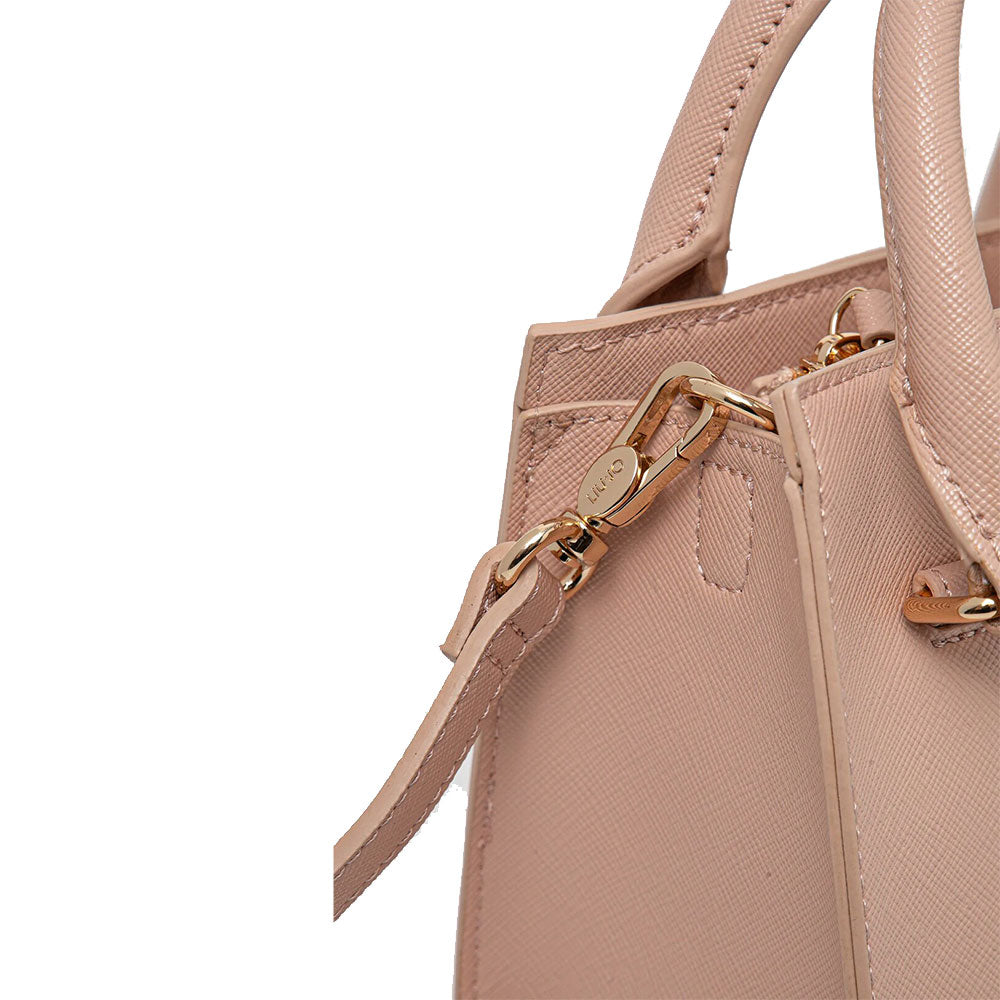 Borsa Donna a Mano Mini LIU JO con Logo in Rilievo Rosa Cipria