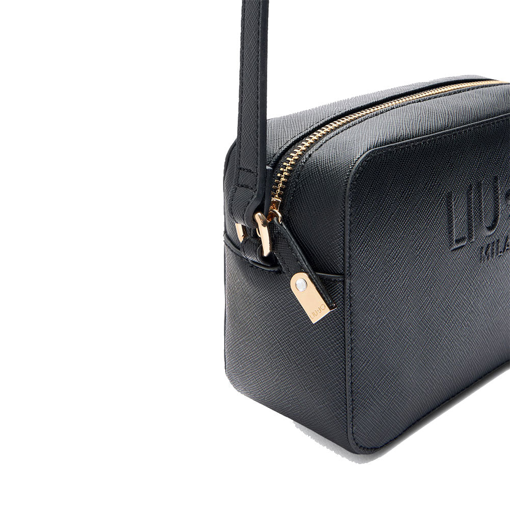 Borsa Donna a Tracolla LIU JO con Logo in Rilievo Nero