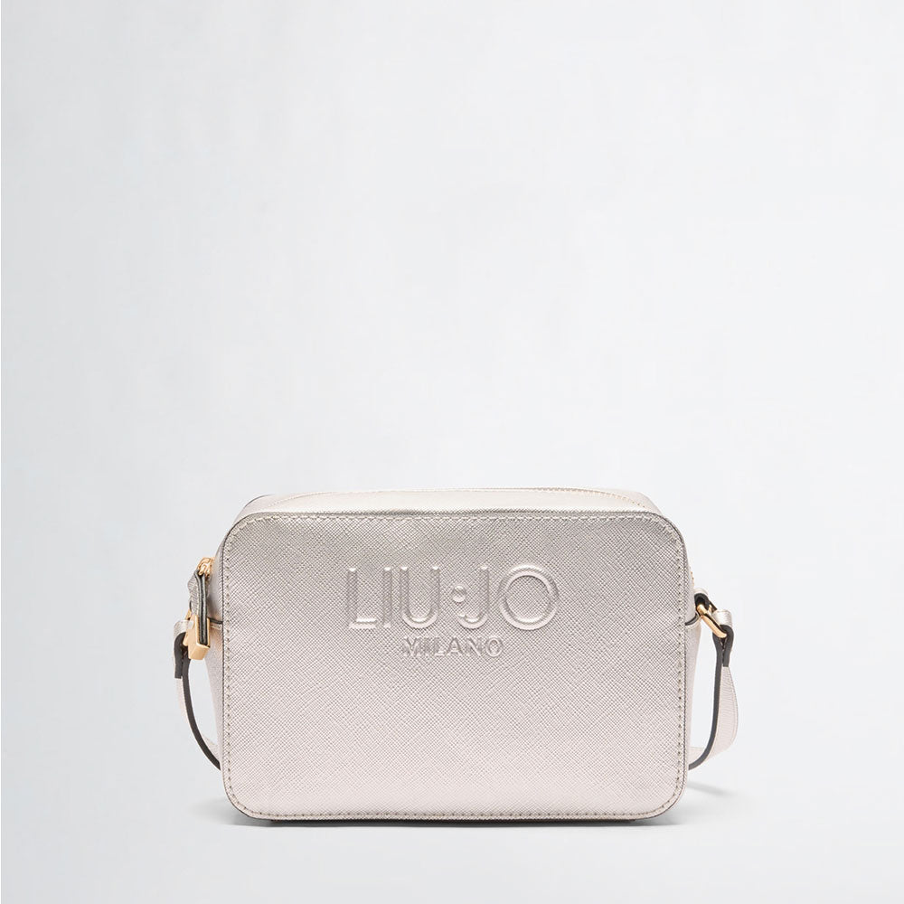 Borsa Donna a Tracolla LIU JO con Logo in Rilievo Silver