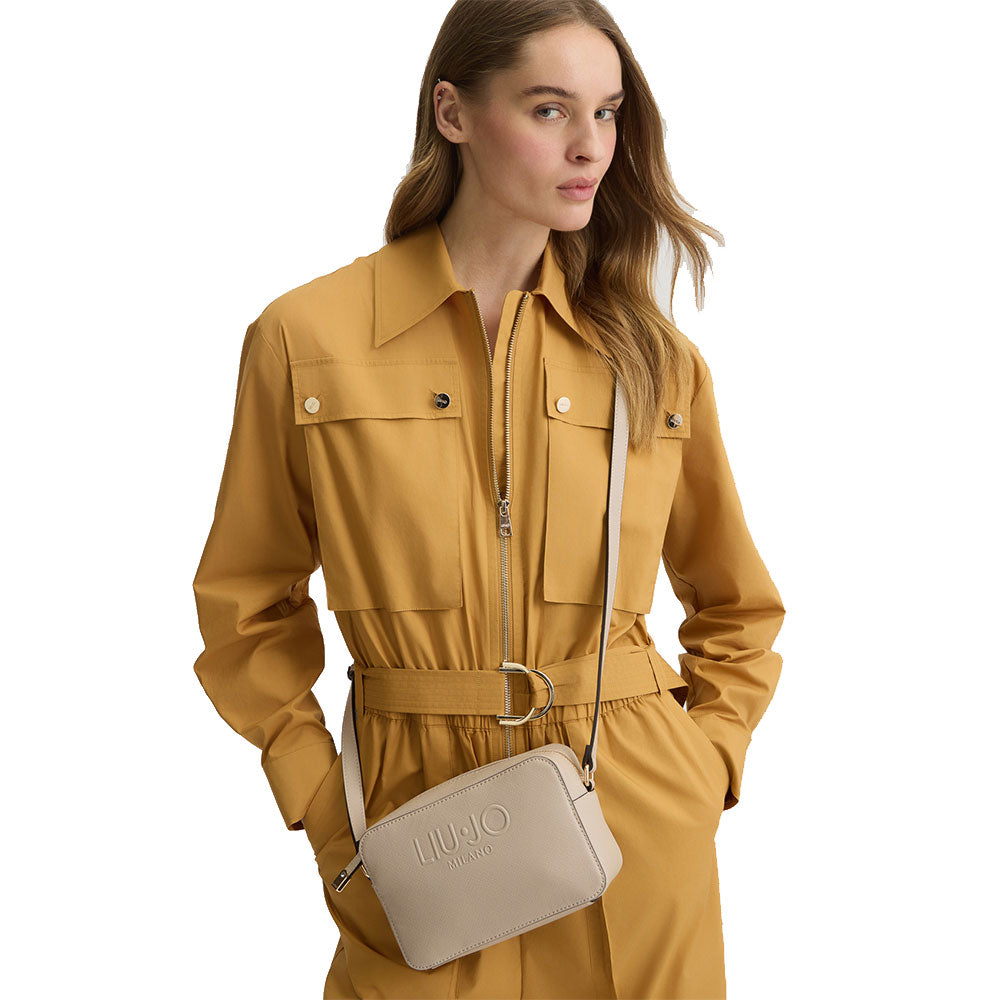 Borsa Donna a Tracolla LIU JO con Logo in Rilievo Beige