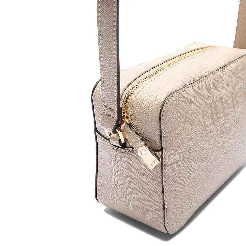 Borsa Donna a Tracolla LIU JO con Logo in Rilievo Beige