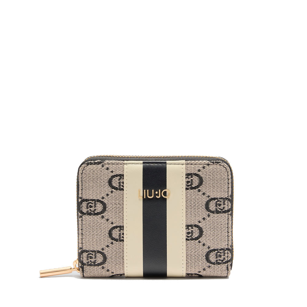 Portafoglio Piccolo Zip Around LIU JO Jacquard Nero