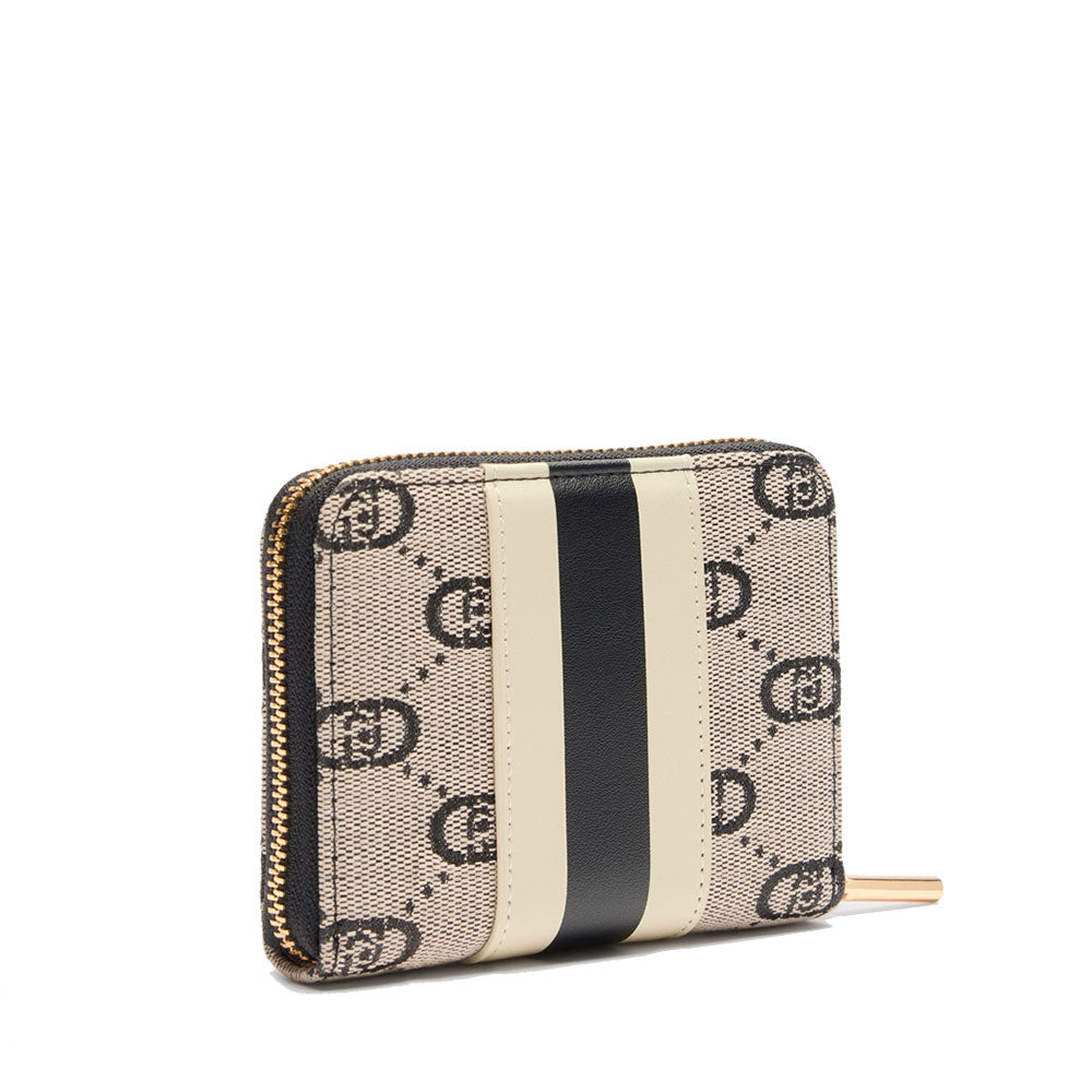 Portafoglio Piccolo Zip Around LIU JO Jacquard Nero