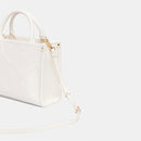 Borsa Donna a Mano LIU JO Better con Motivo a Rombi Off White
