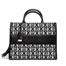 LIU JO Better Damen Handtasche groß aus schwarzem Jacquardstoff