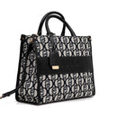 LIU JO Better Damen Handtasche groß aus schwarzem Jacquardstoff