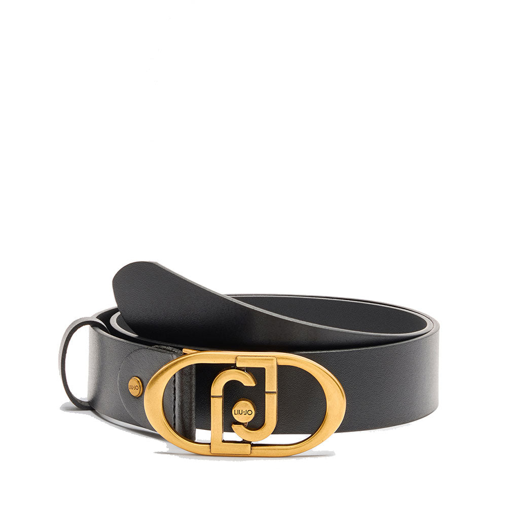 Cintura Donna h 3.5 cm LIU JO La Puffy in Pelle Nera