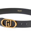 LIU JO La Puffy 
Damengürtel h 3,5 cm aus schwarzem Leder