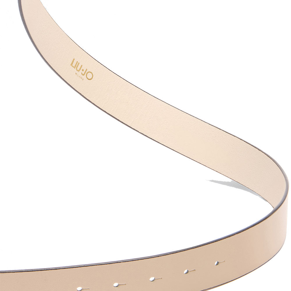 LIU JO La Puffy 
Damengürtel h 3,5 cm aus cremefarbenem Leder