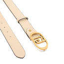 LIU JO La Puffy 
Damengürtel h 3,5 cm aus cremefarbenem Leder
