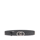 LIU JO
Damengürtel h 3,5 cm aus schwarzem Leder mit geprägtem Logo
