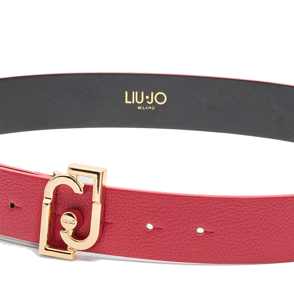 Cintura Donna h 3.5 cm LIU JO Effetto Bottalato Rossa