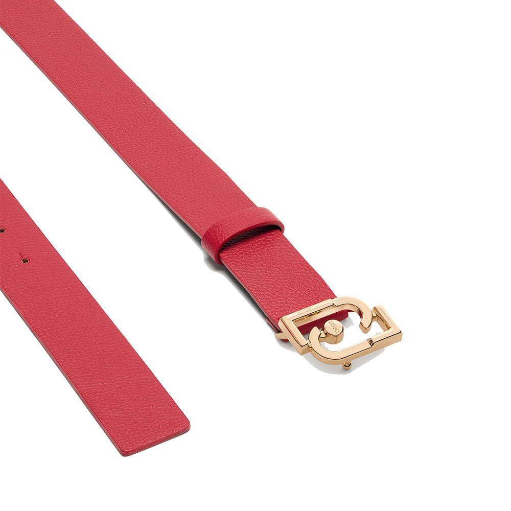 Cintura Donna h 3.5 cm LIU JO Effetto Bottalato Rossa