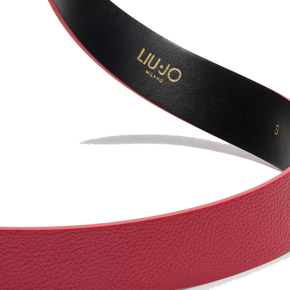 Cintura Donna h 3.5 cm LIU JO Effetto Bottalato Rossa