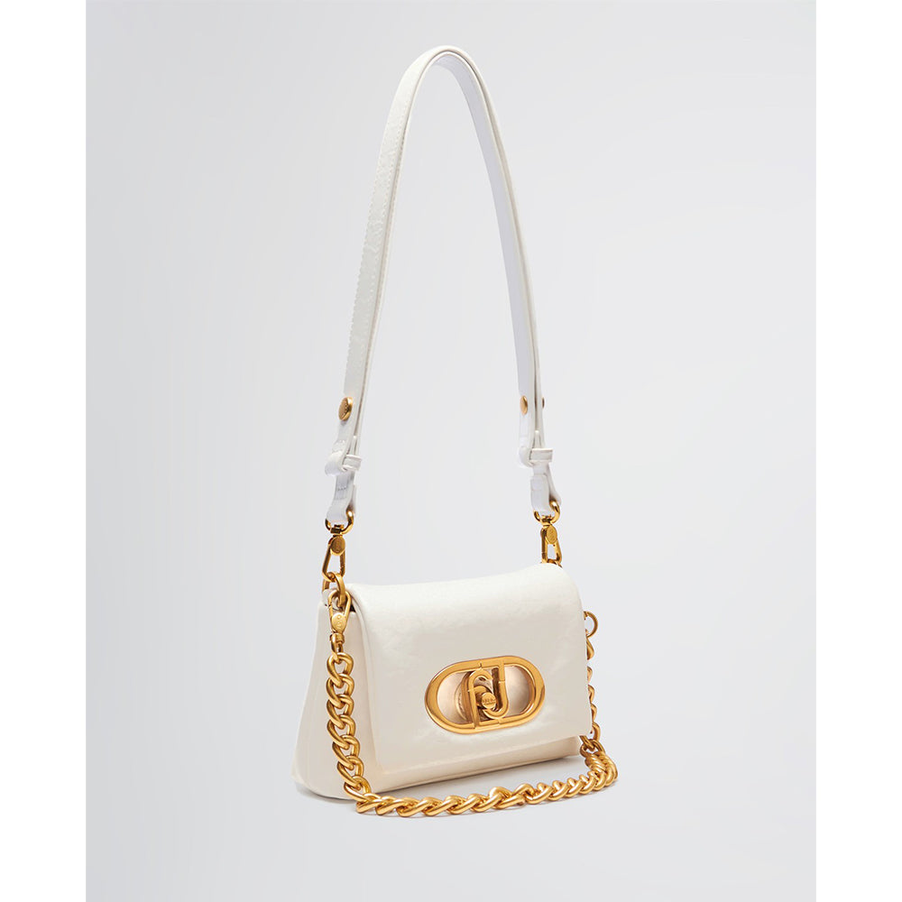 LIU JO, Schultertasche und Crossbody Bag für Damen, Better La Puffy Line, Off White