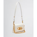 LIU JO, Schultertasche und Crossbody Bag für Damen, Better La Puffy Line, Off White