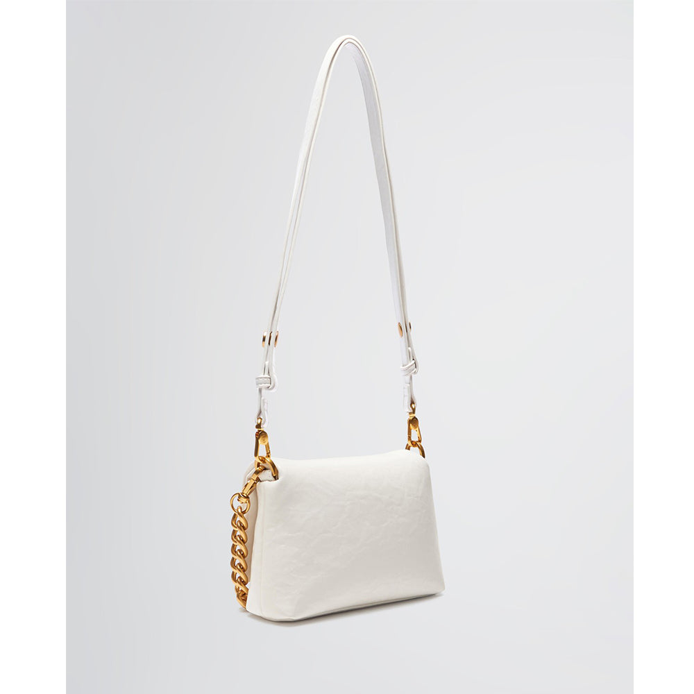 LIU JO, Schultertasche und Crossbody Bag für Damen, Better La Puffy Line, Off White