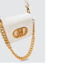 LIU JO, Schultertasche und Crossbody Bag für Damen, Better La Puffy Line, Off White