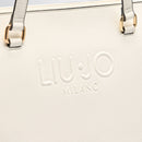 Shopping Bag Donna LIU JO con Logo in Rilievo Off White