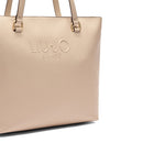Shopping Bag Donna LIU JO con Logo in Rilievo Beige